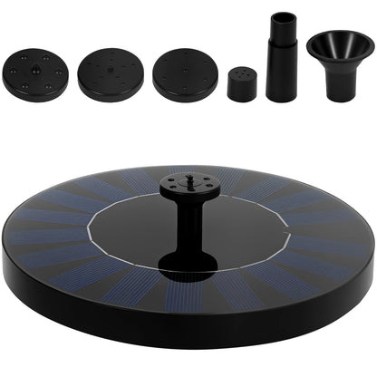 Solar Fountain Pump Floating Solar Panel Bird Baths Water Fountain with 6 Nozzles For Garden Outdoor Water Pool Pond Decor
