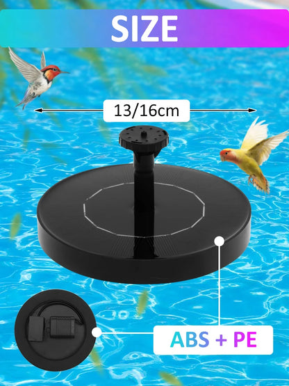 Solar Fountain Pump Floating Solar Panel Bird Baths Water Fountain with 6 Nozzles For Garden Outdoor Water Pool Pond Decor